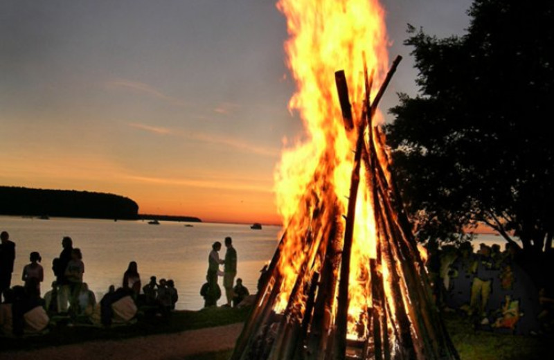 Bonfire at Bay Breeze Resort.