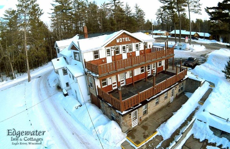 Inn exterior at Edgewater Inn & Cottages.