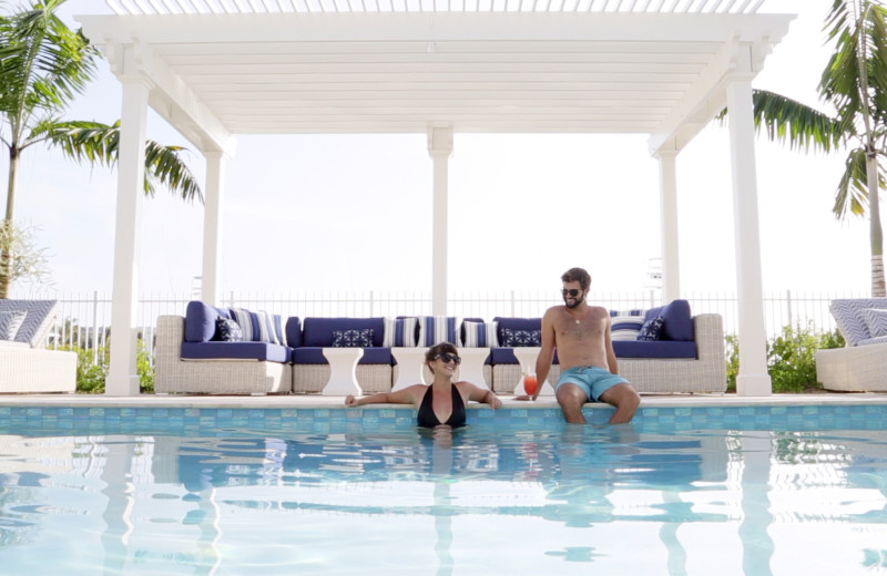 Couple in pool at Oceans Edge Key West Resort & Marina.