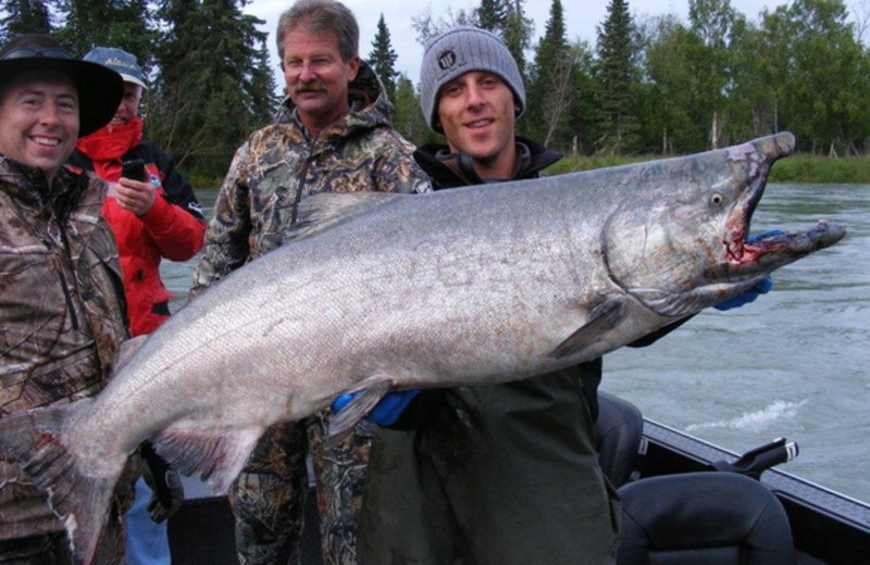 Fishing at Salmon Catcher Lodge.
