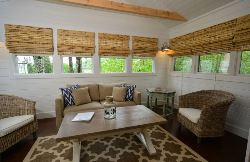 Cabin living room at Newagen Seaside Inn.