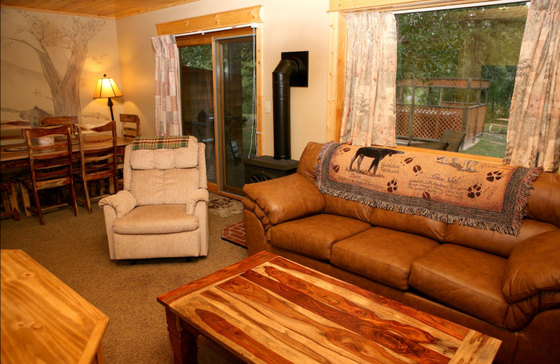 Condo living room at Bear Creek Vacation Condos.