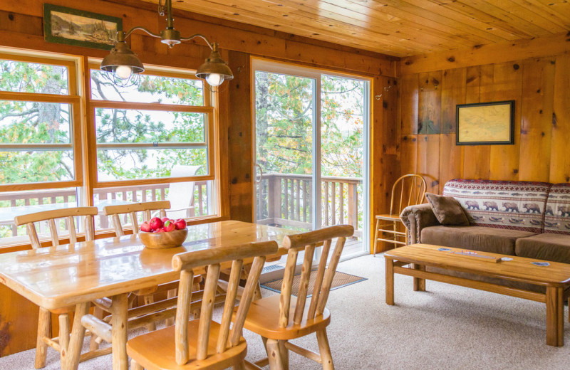 Cabin interior at White Eagle Resort.