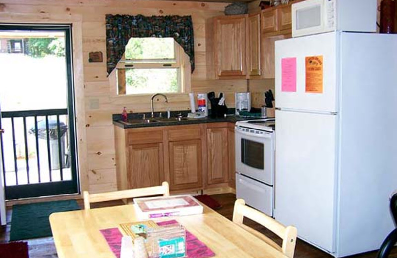 Cabin Kitchen at Sunrise Ridge Guide Service