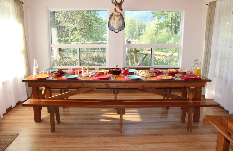 Dining room at Bear Creek Ranch.