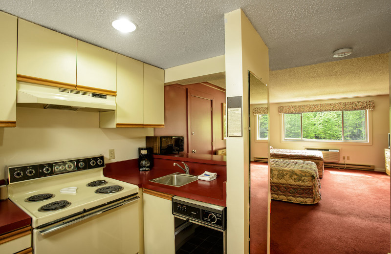 Guest room at Snowy Owl Inn and Resort.