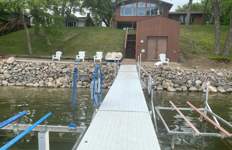 Rental dock at Lakes Area Rentals.