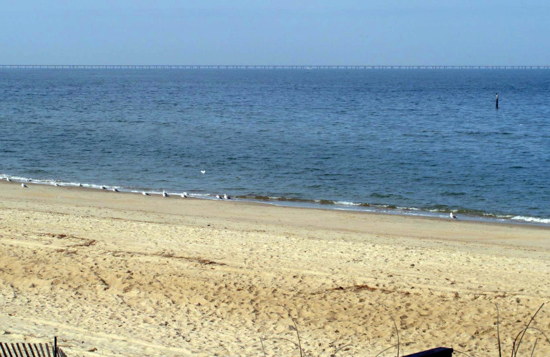 The beach at Virginia Beach Resort Hotel.