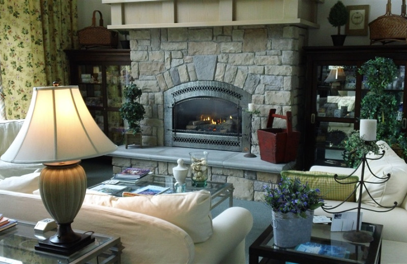 Cottage interior at Lost Mountain Lodge.