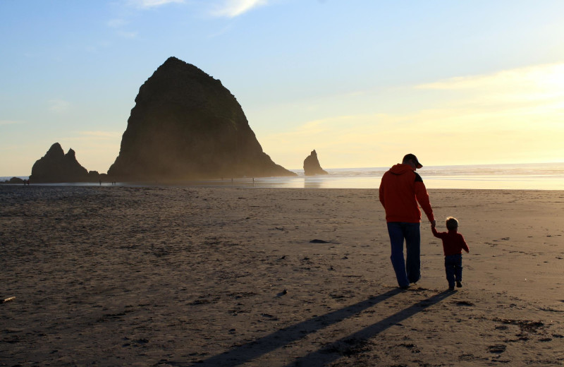 Walking on the beach at The Tolovana Inn.