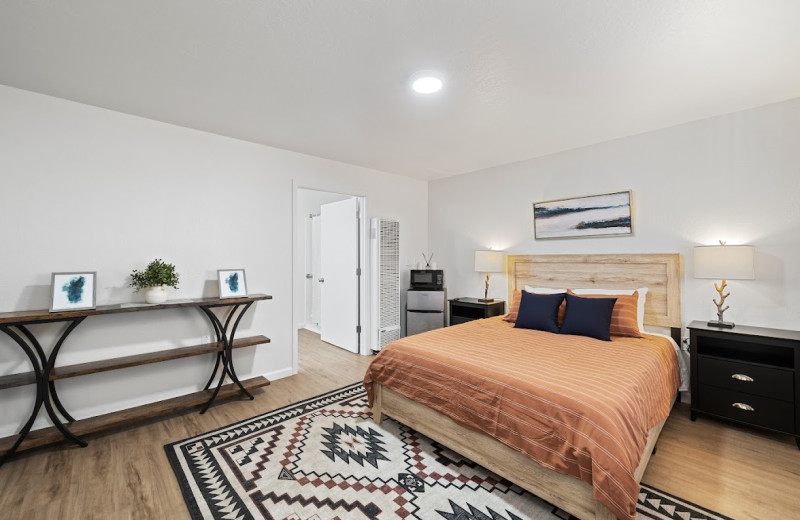 Guest room at Adventure Lodge.