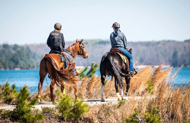 Horseback riding at Lake Lanier Islands Resort.