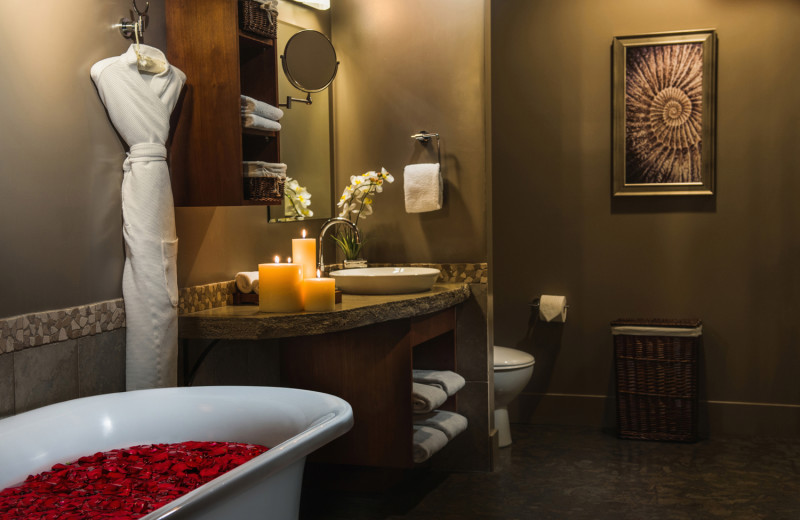 Guest bathroom at Solara Resort & Spa.