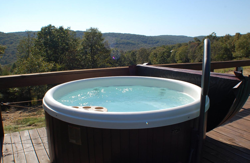 Hot tub at Stone Wind Retreat.