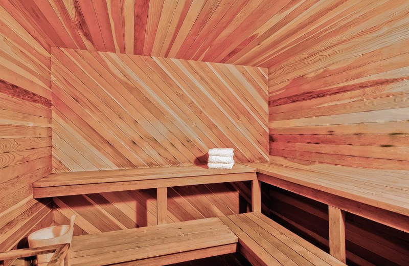 Sauna at Torian Plum Resort.