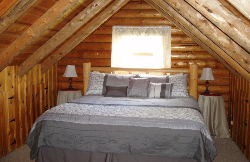 Rental bedroom at Heart of the Hills Vacation Homes.