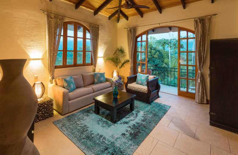 Guest room at El Castillo Boutique Luxury Hotel.