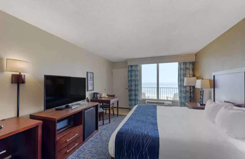 Guest room at Comfort Inn On the Ocean.