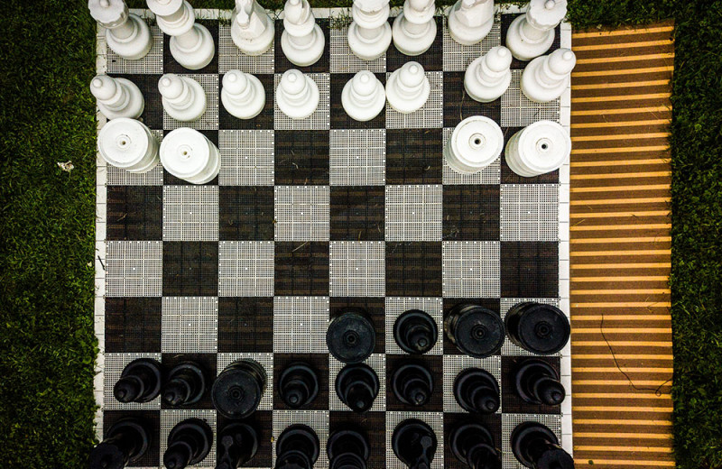 Giant chess at Linekin Bay Resort.