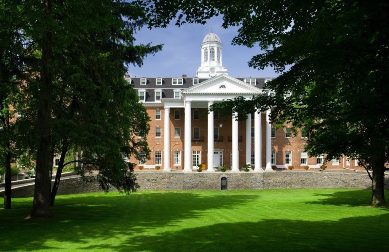 Exterior view of The Otesaga Resort Hotel.