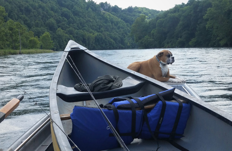 Canoeing at Copper John's Resort.