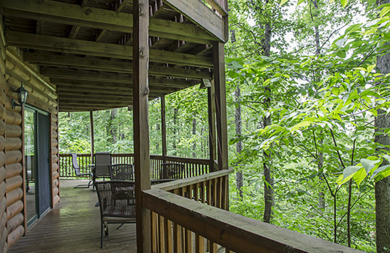 Deck view at Hideaway Haven.