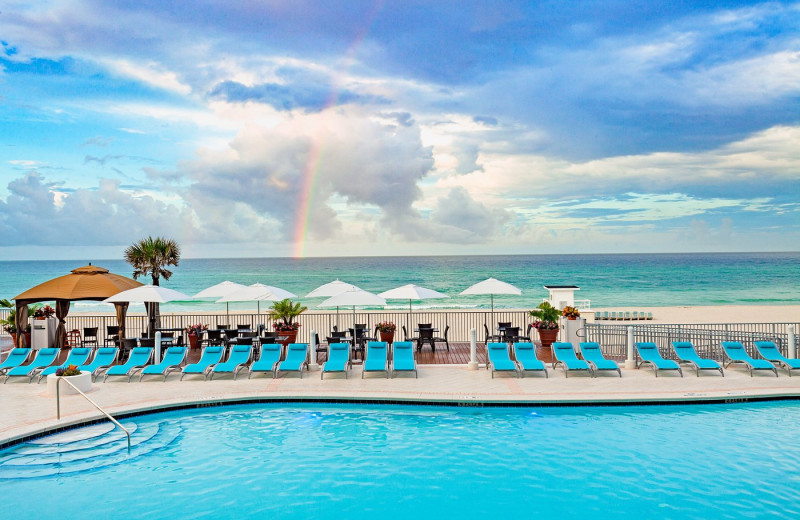 Outdoor pool at Holiday Inn Express 