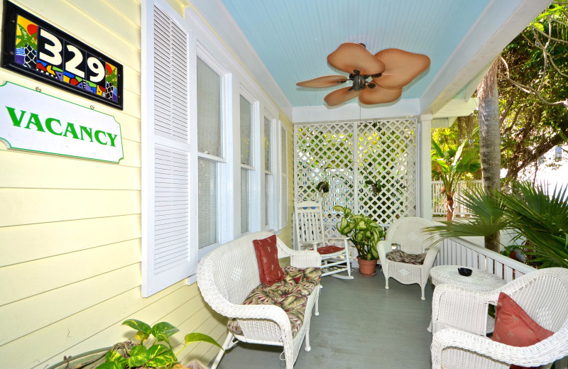 Porch at Garden House Bed & Breakfast.