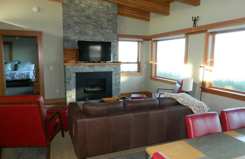 Rental living room at Brigadoon Vacation Rentals.