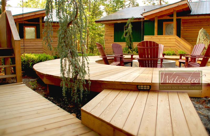 Cabin exterior at Watershed Cabins.