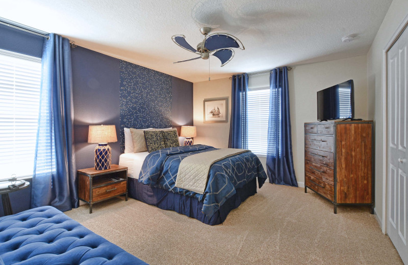 Rental bedroom at Vacation Pool Homes.