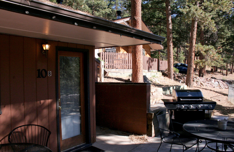 Chalet patio at Timber Creek Chalets.