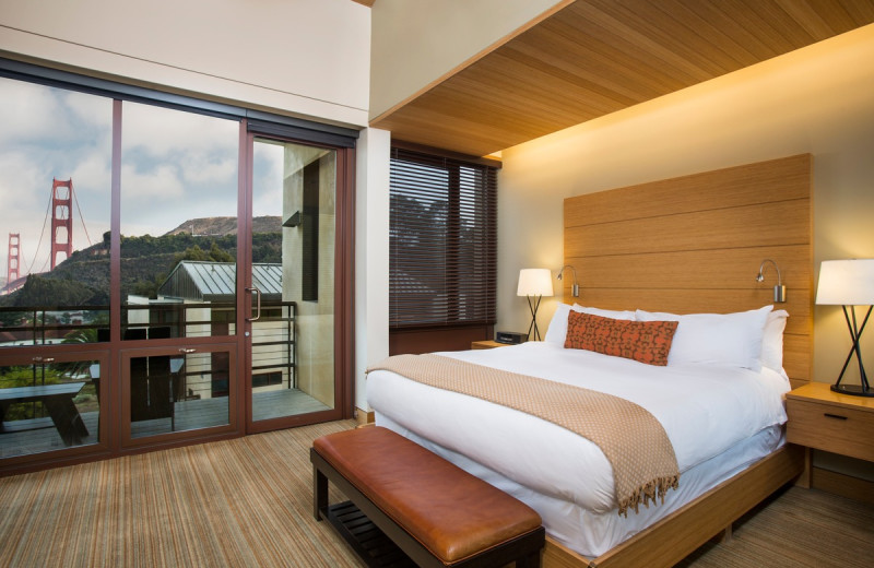 Guest room at Cavallo Point Lodge.