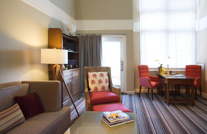 Guest living room at Inn by the Sea.