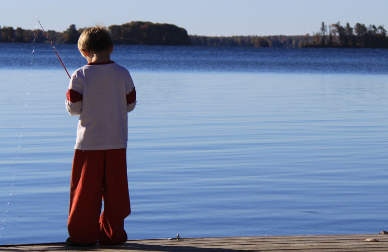 Fishing at Scotsman Point Cottage Resort. 