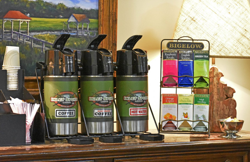 Light continental Breakfast and coffee at Inlet Sports Lodge, included with your stay.