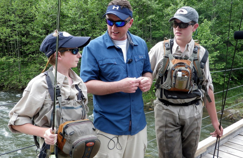 Fishing at Harman's Luxury Log Cabins.