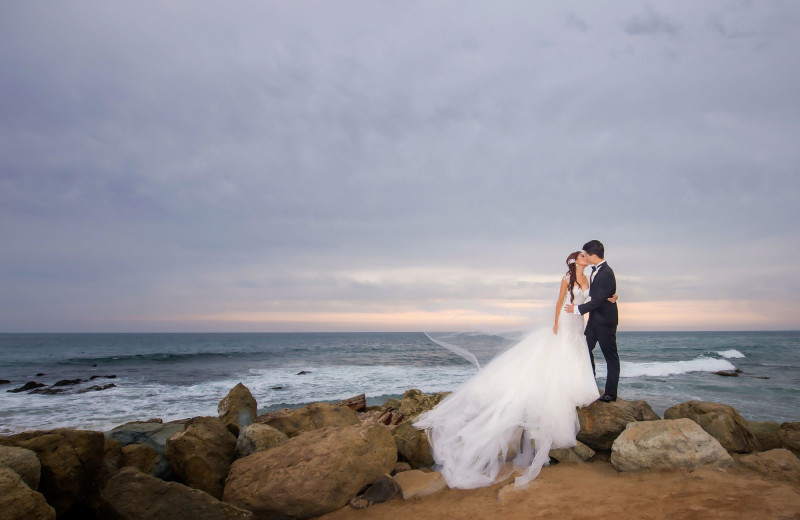 Wedding couple at The Ritz-Carlton, Laguna Niguel.