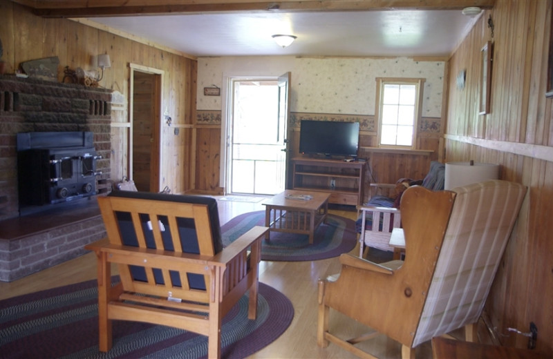 Guest living room at Ghost Canyon Ranch.