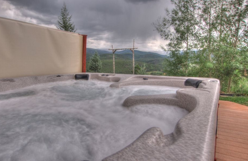 Vacation rental hot tub at SkyRun Vacation Rentals - Nederland, Colorado.