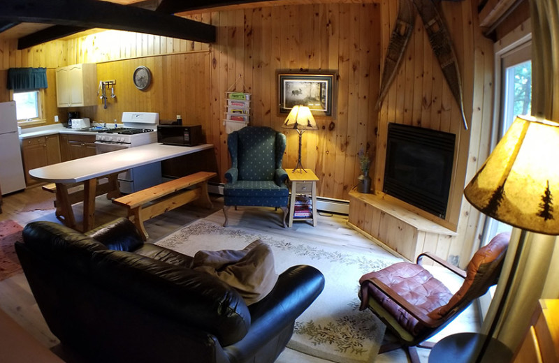 Cottage living room at Nor'Wester Lodge 