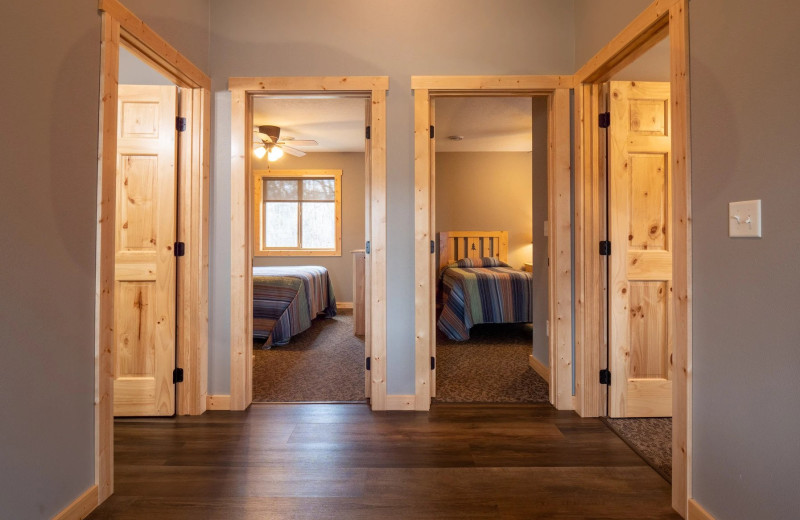 Cabin interior at Barky's Resort.