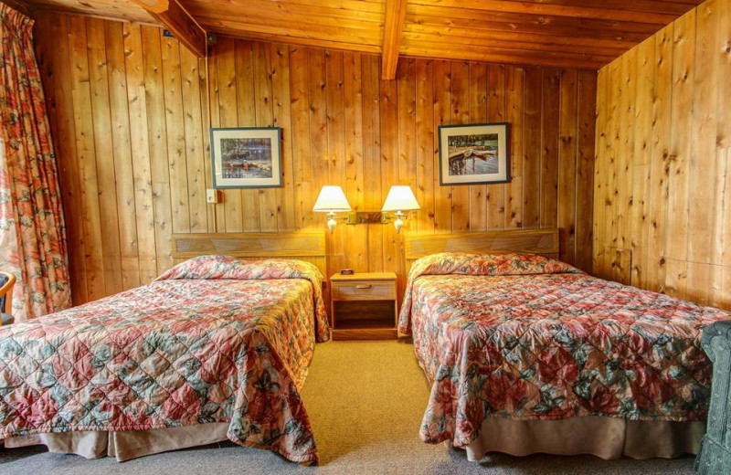 Guest bedroom at Delawana Resort.