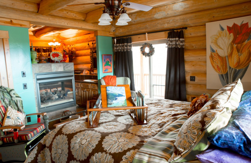 Guest room at Matanuska Lodge.