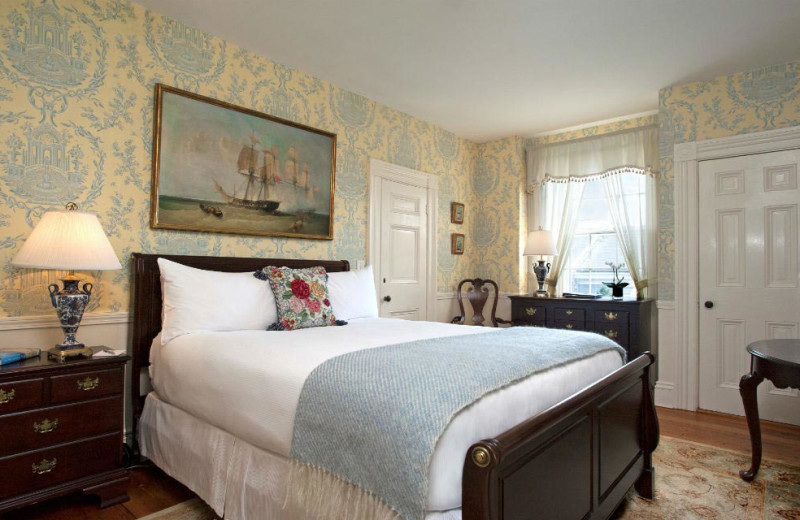 Guest room at Jared Coffin House.
