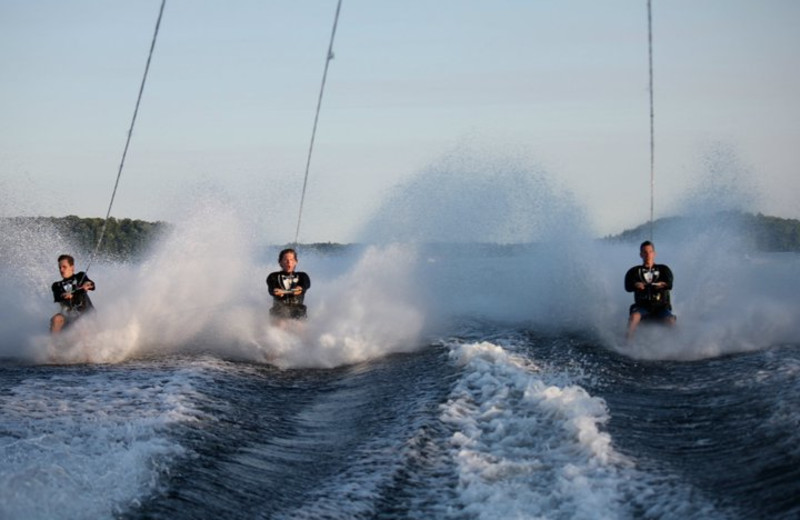 Water skiing at Cleveland's House.