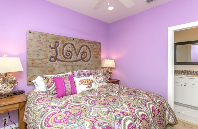 Rental bedroom at Silver Sands Realty.