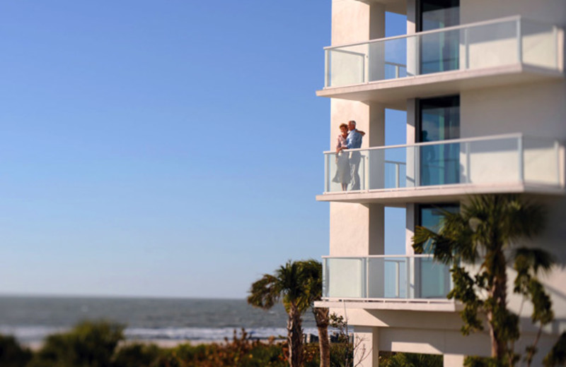 Couple on balcony at Marriott's Crystal Shores.