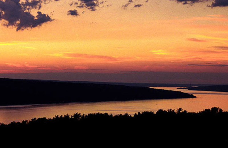 Sunset at Kingtown Beach Cottages.