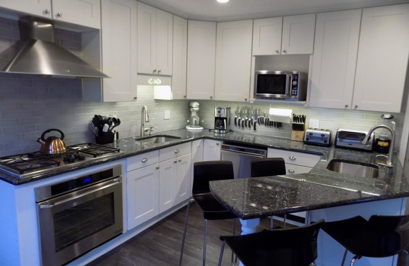 Rental kitchen at Jersey Cape Realty.